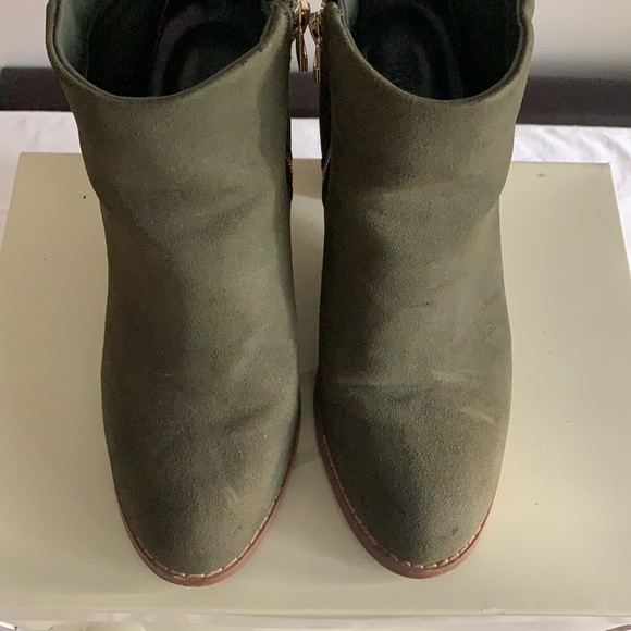 EXPRESSION Moss Green Ankle Boots - Picture 7 of 10